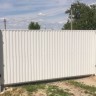 Сдвижные ворота, заполнение профлистом