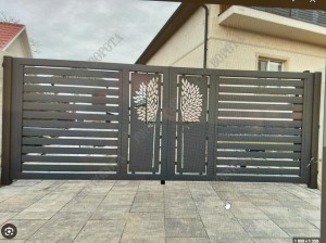 Ворота распашные с лазерной резкой