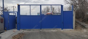 Ворота распашные для промышленного объекта
