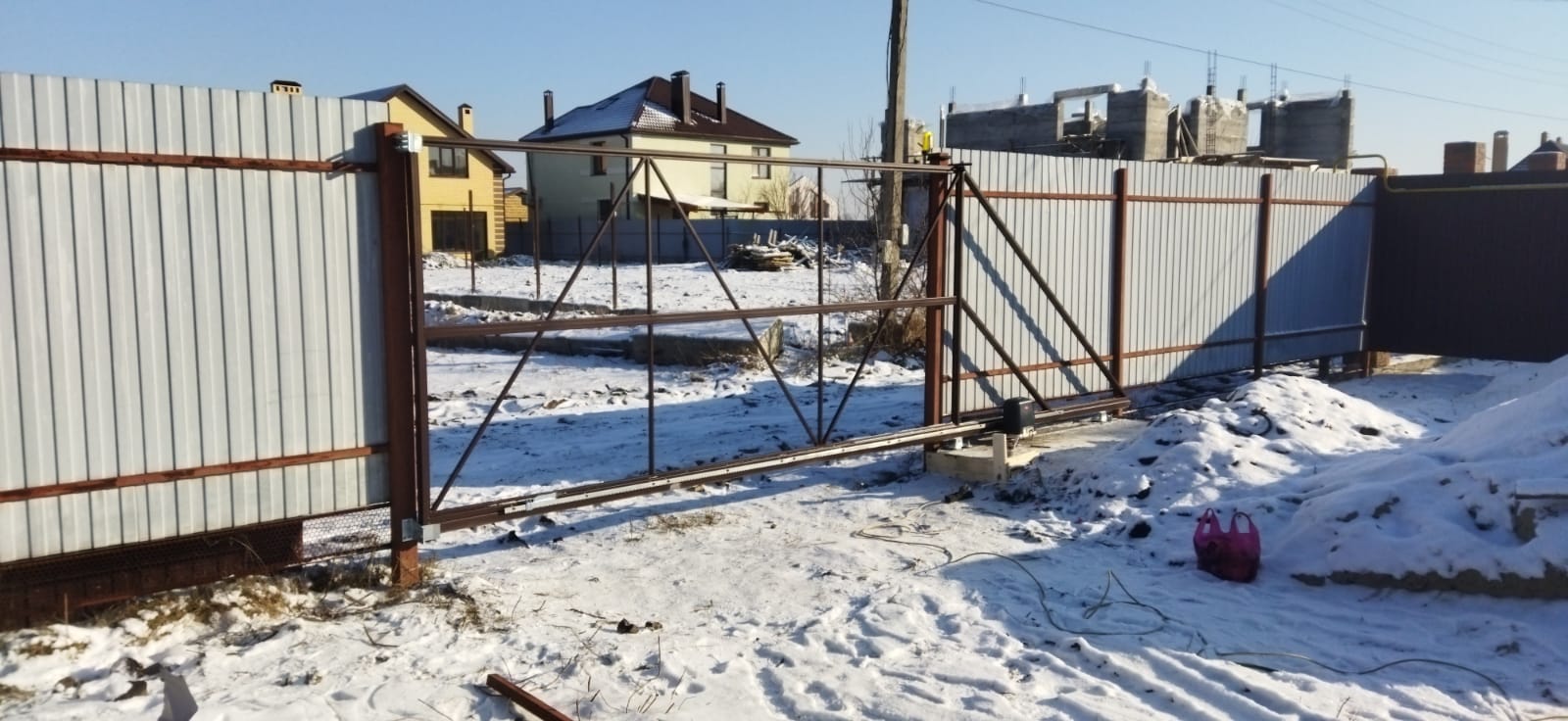 Сдвижные (откатные) ворота каркас