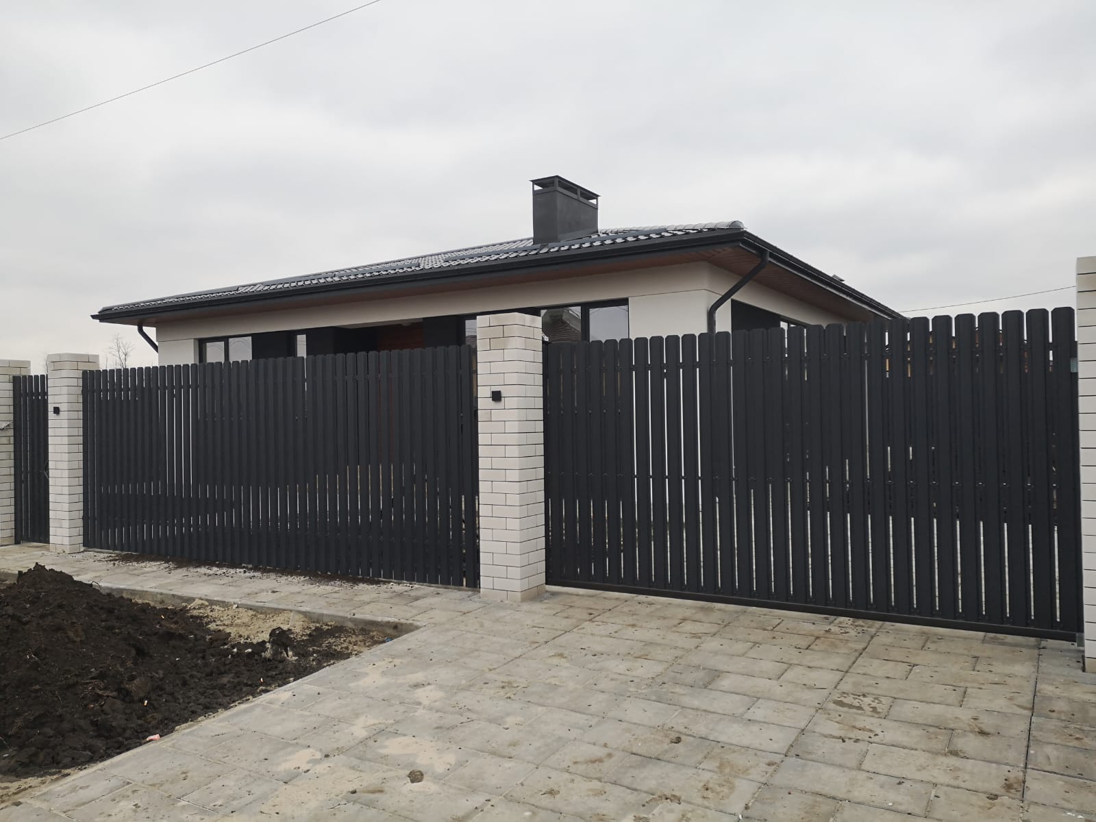 Сдвижные (откатные) ворота штакетник
